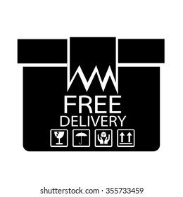 Free delivery Box icon Illustration symbol design