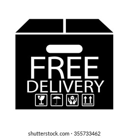 Free delivery Box icon Illustration symbol design