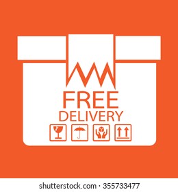 Free delivery Box icon Illustration symbol design