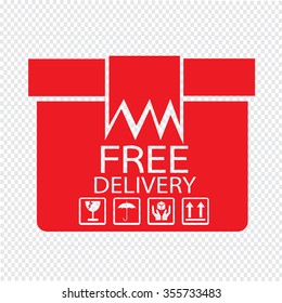 Free delivery Box icon Illustration symbol design