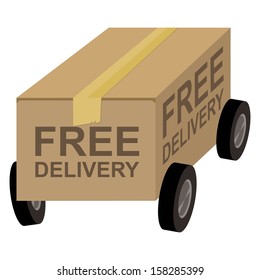 free delivery box on wheels 