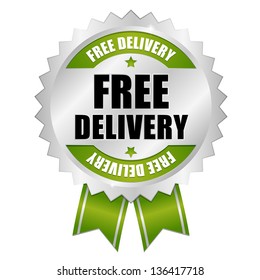 Free delivery button green
