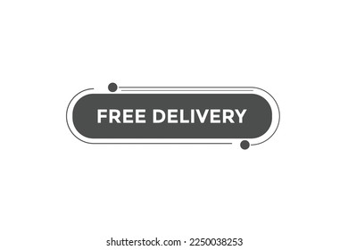 Free delivery button web banner templates. Vector Illustration
