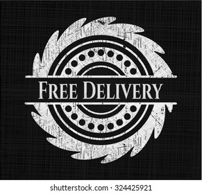 Free Delivery chalk emblem