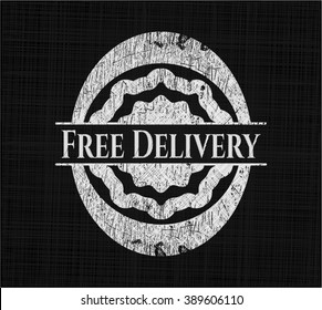 Free Delivery chalk emblem
