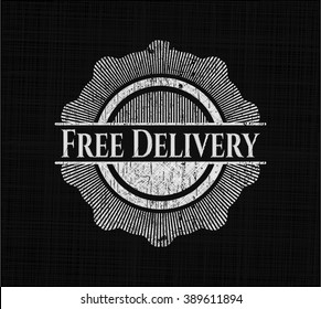 Entrega gratuita con textura de pizarra