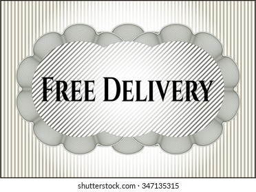 Free Delivery colorful poster