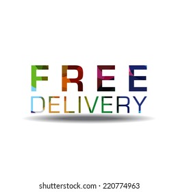 Free Delivery Colorful Vector Icon Design