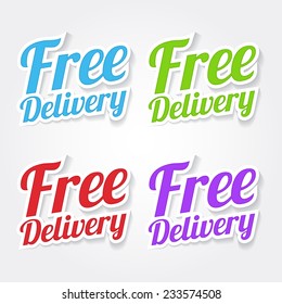 Free Delivery Colorful Vector Icon Design
