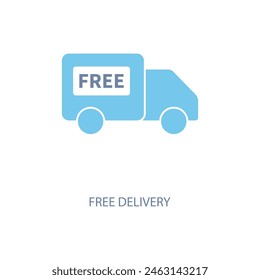 free delivery concept line icon. Simple element illustration. free delivery concept outline symbol design.