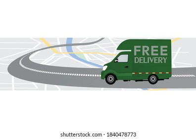 Free delivery concept. vector illustration