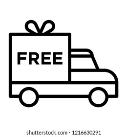 Free delivery cyber monday vector icon
