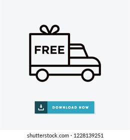 Free delivery cyber monday vector icon