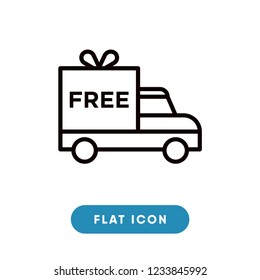 Free delivery cyber monday vector icon