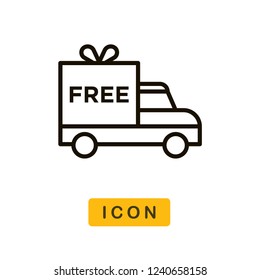 Free delivery cyber monday vector icon