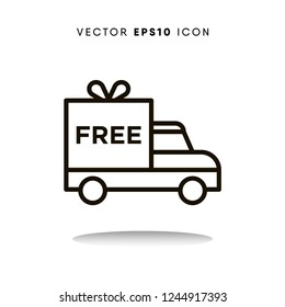 Free delivery cyber monday vector icon