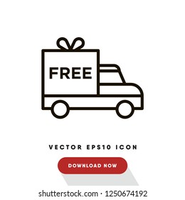 Free delivery cyber monday vector icon
