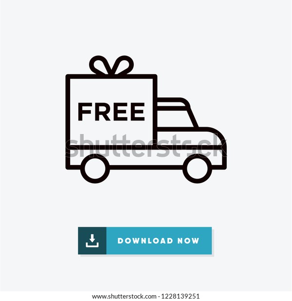 Free delivery cyber\
monday vector icon