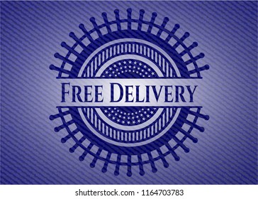 Free Delivery with denim texture