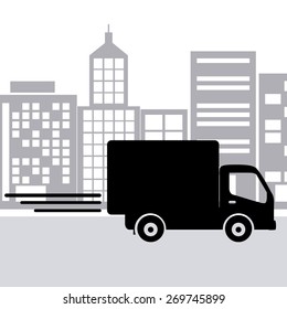 Free delivery design over white background, vector illustration