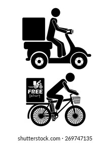 Free delivery design over white background, vector illustration