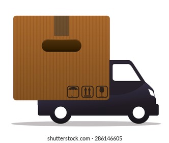 Free delivery design over white background, vector illustration