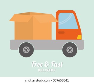 Free delivery design, vector illustration eps 10.