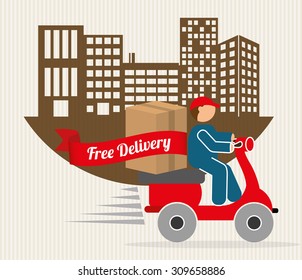 Free delivery design, vector illustration eps 10.