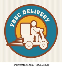 Free delivery design, vector illustration eps 10.