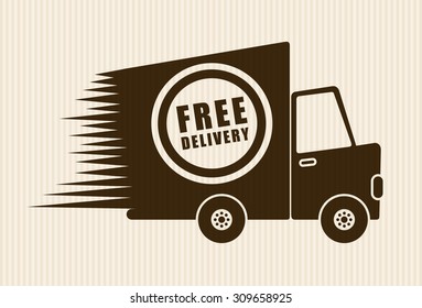 Free delivery design, vector illustration eps 10.