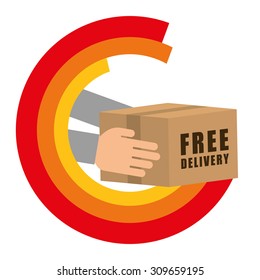 Free delivery design, vector illustration eps 10.