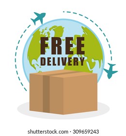 Free delivery design, vector illustration eps 10.