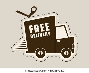 Free delivery design, vector illustration eps 10.