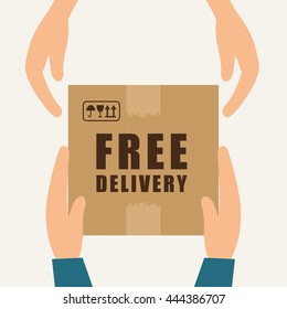 Free delivery design, vector illustration eps 10.