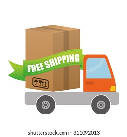 Free delivery digital design, vector illustration 10 eps graphic