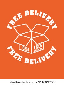 Free delivery digital design, vector illustration 10 eps graphic