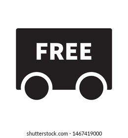 free delivery glyph flat vector icon