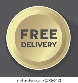 free delivery gold button