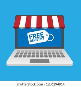 free delivery graphic concept.