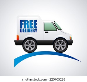 free delivery graphic design , vector illustration