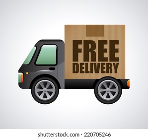 free delivery graphic design , vector illustration
