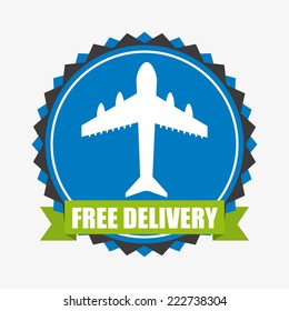 free delivery graphic design , vector illustration