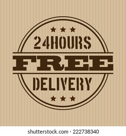 free delivery graphic design , vector illustration