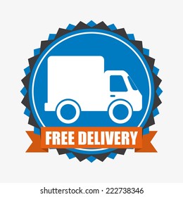 free delivery graphic design , vector illustration