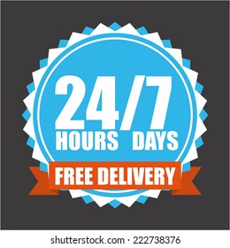 free delivery graphic design , vector illustration