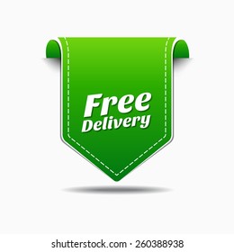 Free Delivery Green Vector Icon Design