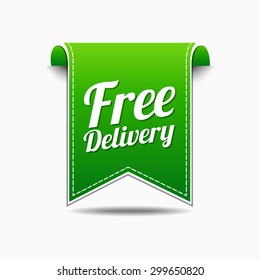 Free Delivery Green Vector Icon Design