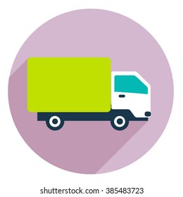 free delivery green vector truck 