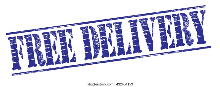 free delivery grunge stamp, vector illustration