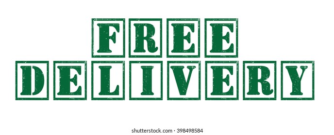 free delivery grunge tag, vector illustration